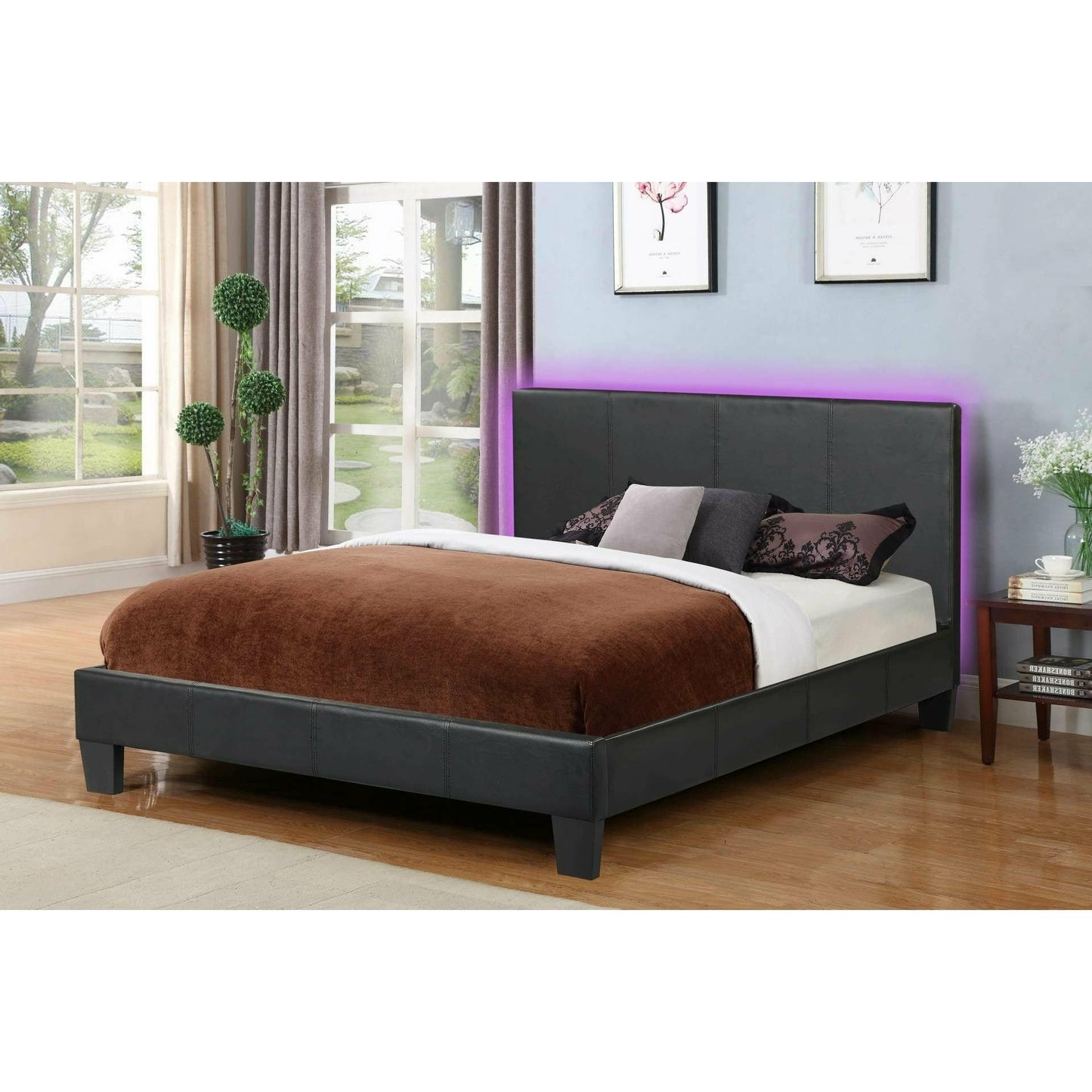 VALUE UPHOLSTERED BED - BLACK