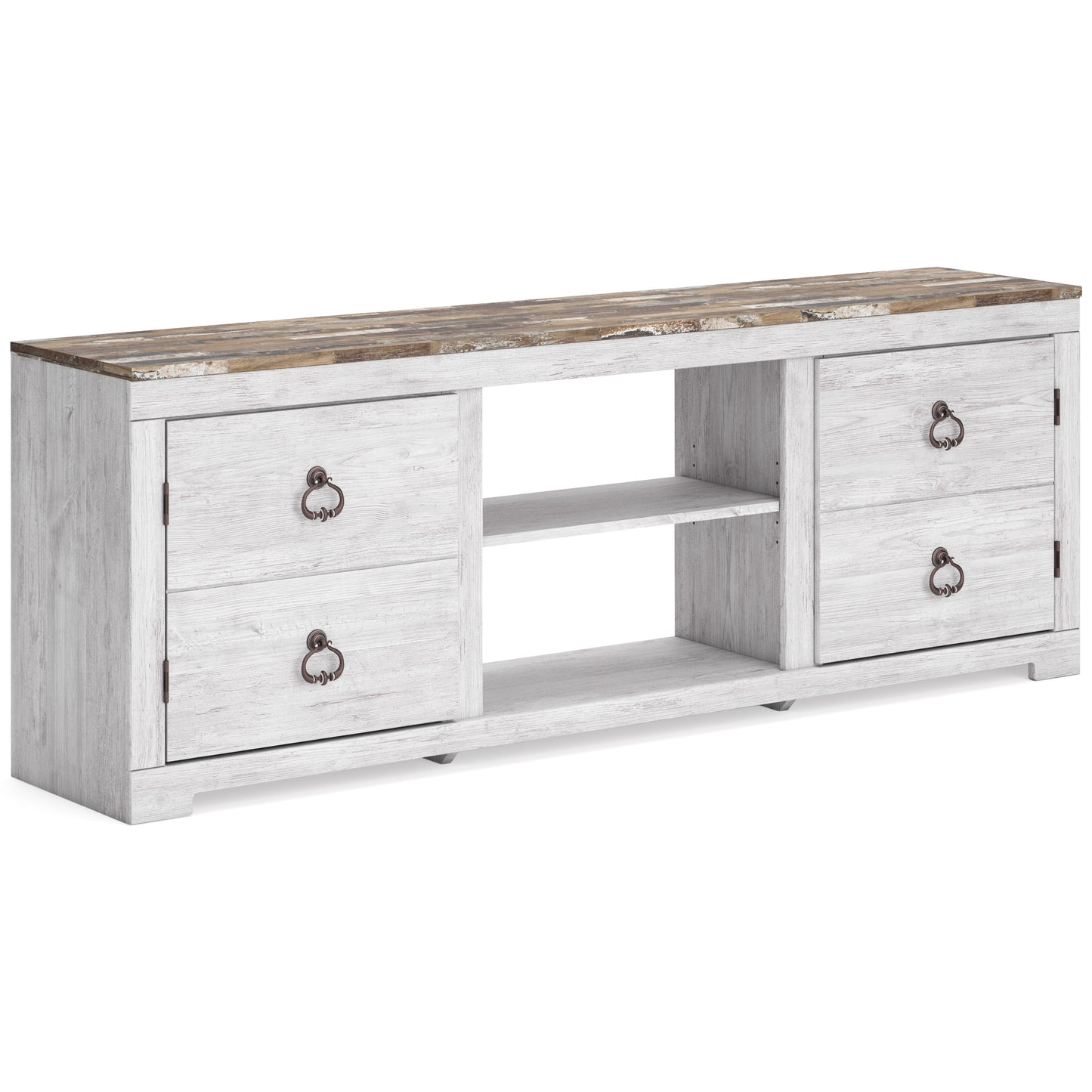WILLOWTON 72" TV STAND- WHITEWASH