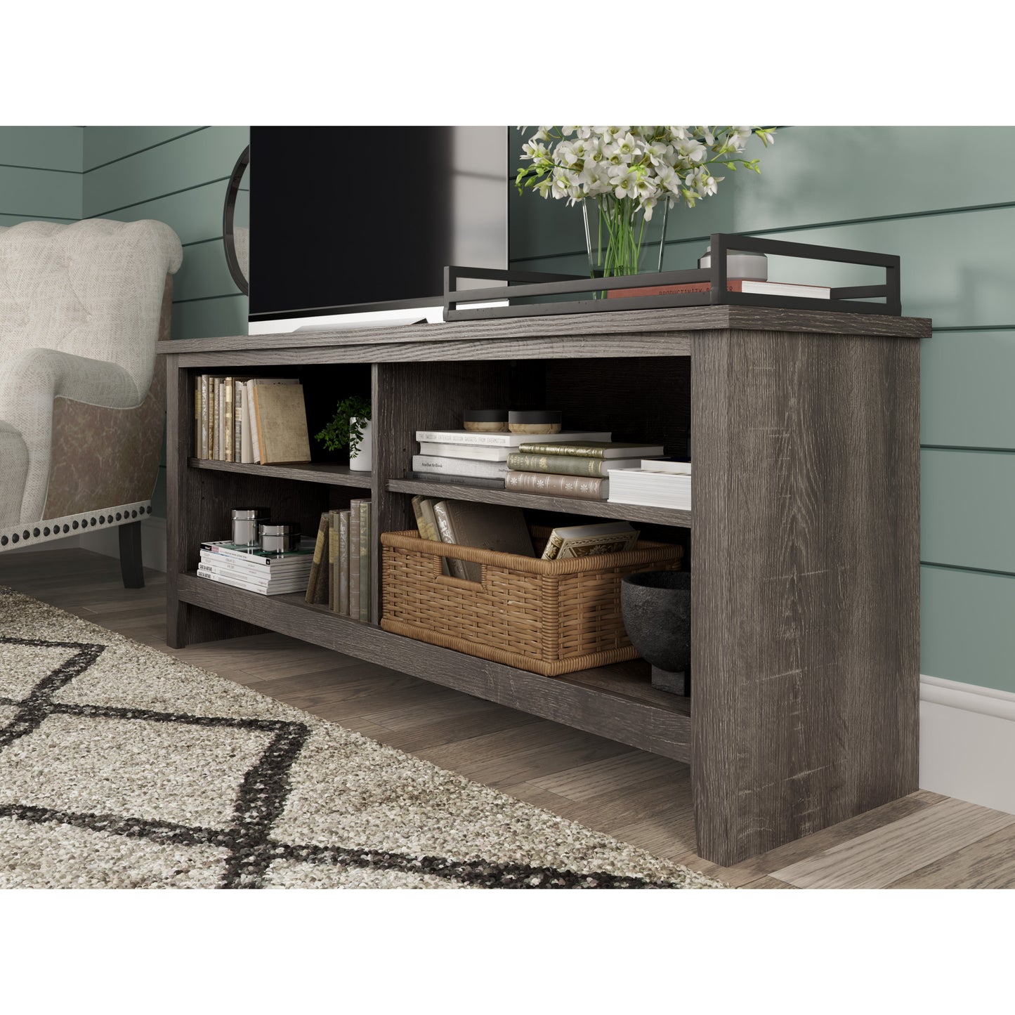 ARLENBRY 58" TV STAND- GRAY