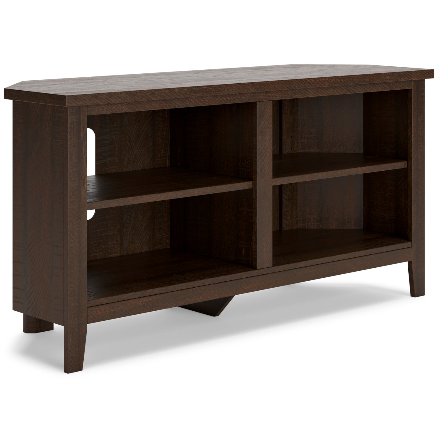 CAMIBURG CORNER TV STAND - WARM BROWN