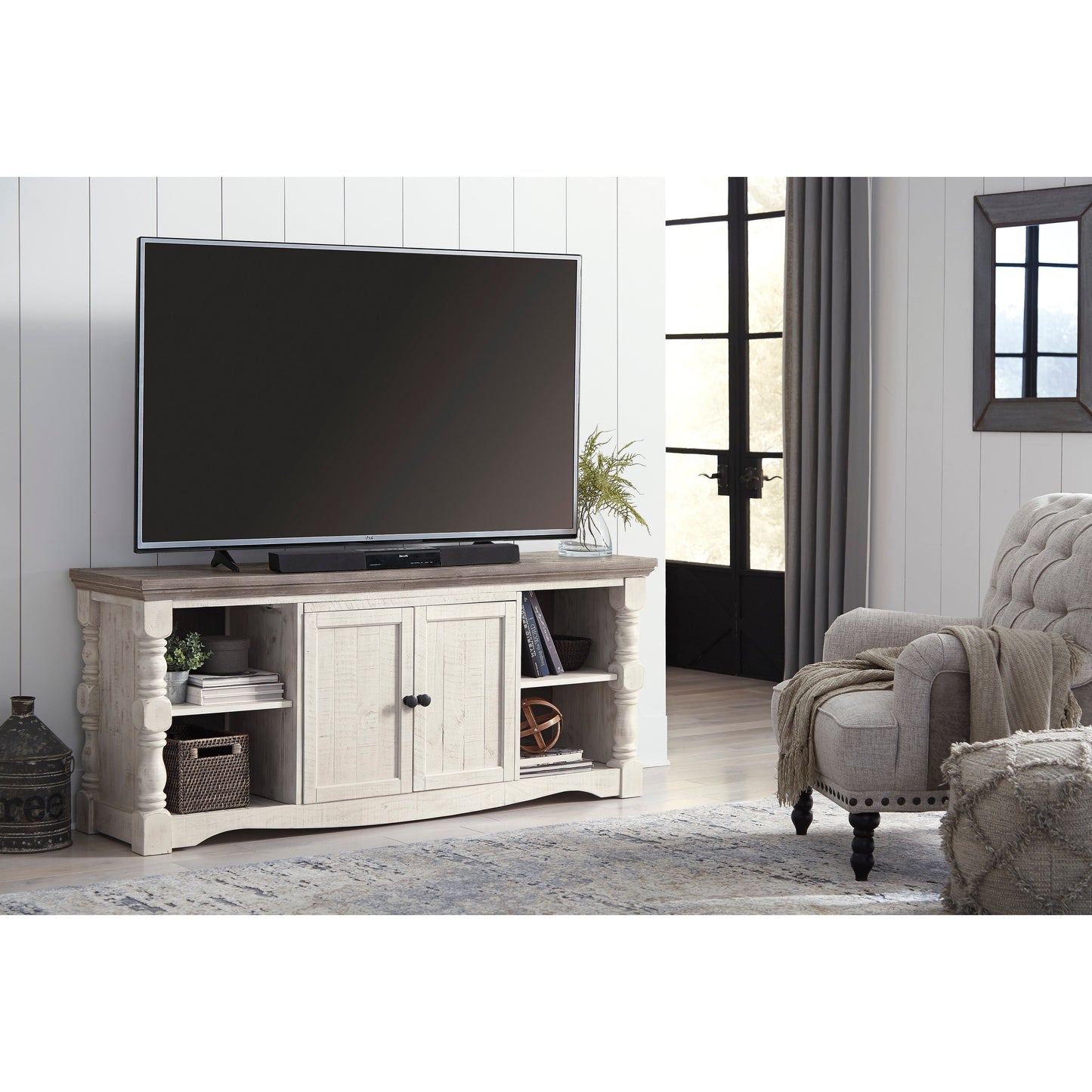 HAVALANCE 67" TV STAND- TWO TONE