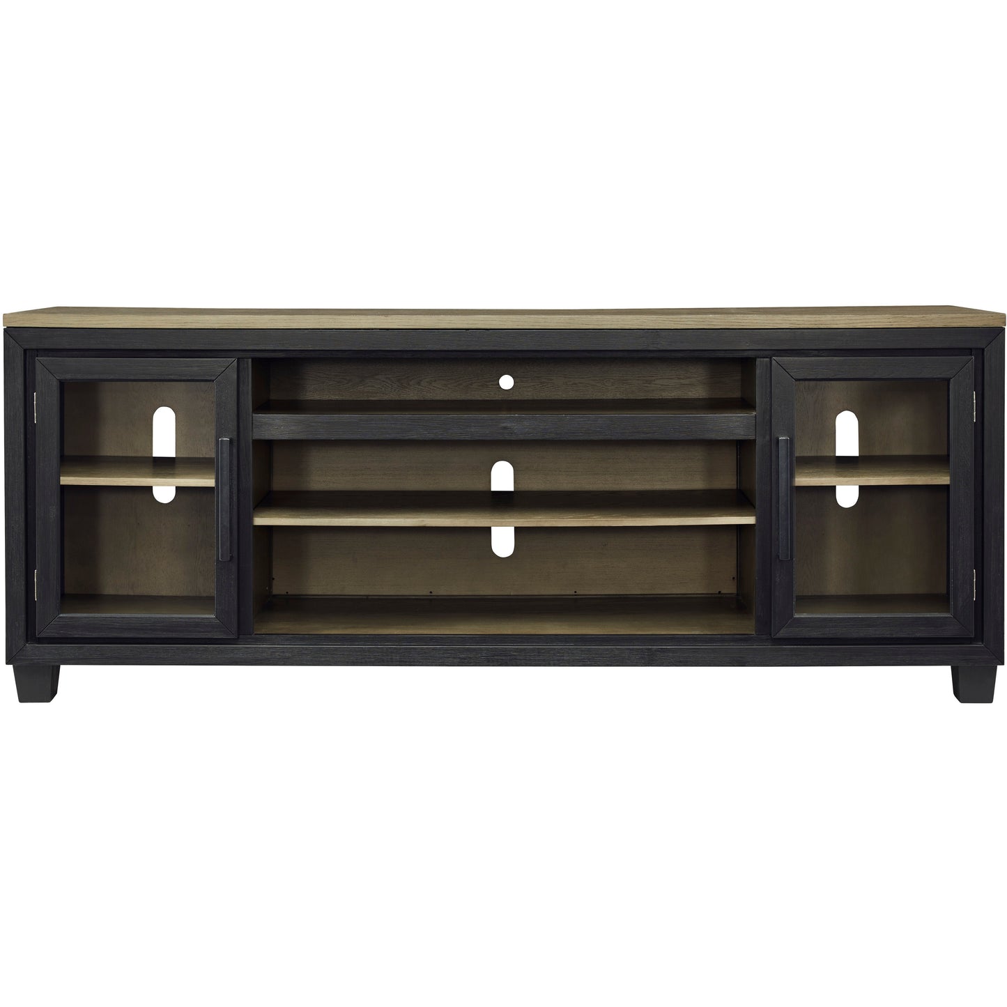 FOYLAND 83" TV STAND- BLACK/BROWN