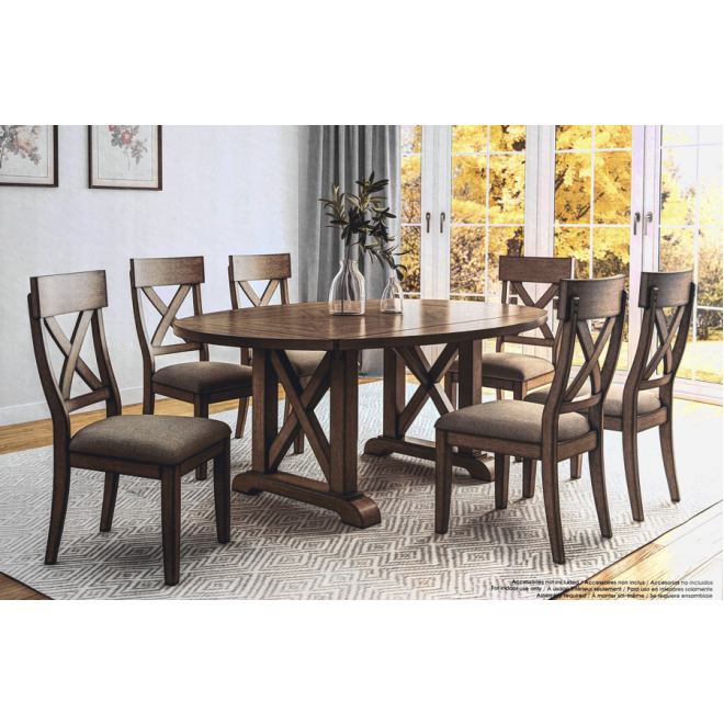 PEMBROOK DINING SET TABLE 6 CHAIRS Fraser Furniture Mattresses