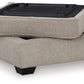 Claireah - Umber - Ottoman With Storage