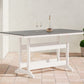 Transville - RECT COUNTER TABLE W/Umb OPT - Gray / White