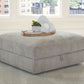 Aslan Court - Pebble - Ottoman With Storage