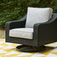 Beachcroft - Swivel Lounge Chair - Black / Light Gray - Fraser Furniture & Mattresses