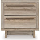 Hasbrick - Tan - Two Drawer Night Stand