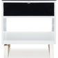 Gardoni - White / Black - Rectangular End Table