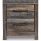Drystan - Two Drawer Night Stand - Brown / Beige