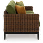 Horizon Hall - Brown / Green - Sofa With Cushion