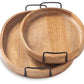 Jocelyne - Tray Set (Set of 2) - Brown / Black - Fraser Furniture & Mattresses