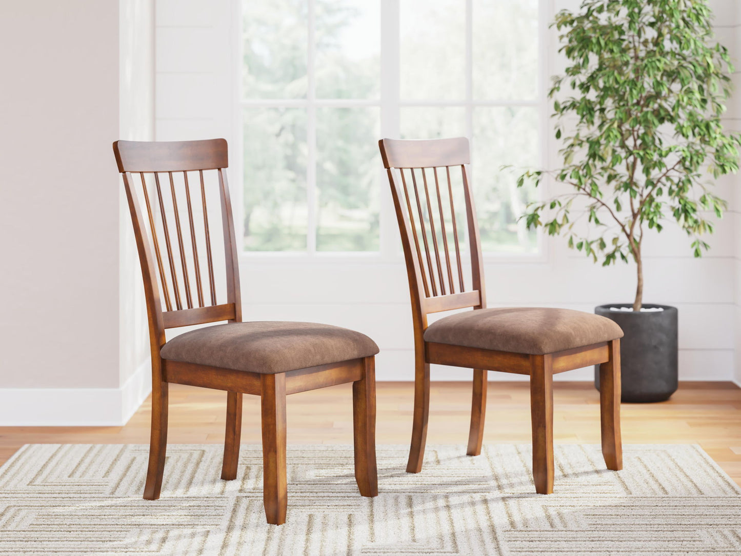 Berringer - Dining UPH Side Chair (Set of 2) - Rustic Brown - Fraser Furniture & Mattresses