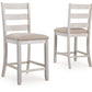 Skempton - White - Upholstered Barstool (Set of 2)