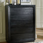 Londer - Black - Five Drawer Chest