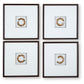 Dallbourne - White / Gold Finish - Wall Art Set (Set of 4)