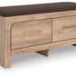 Kinlanni - Bedroom Upholstered Storage Bench - Tan / Brown
