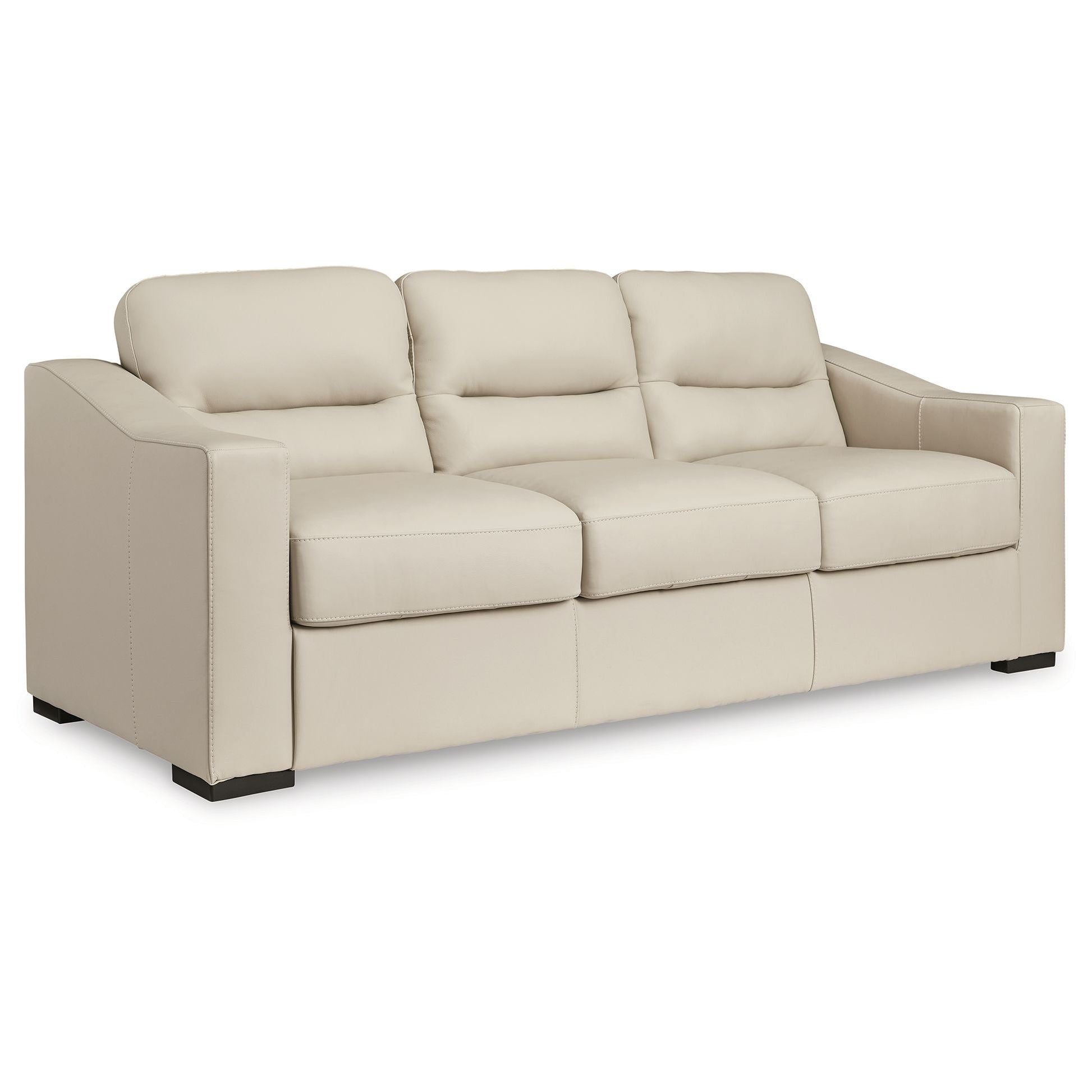 Treasure Trove - Almond - Sofa - Leather Match