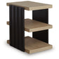 Rylandyn - Rectangular End Table - Black / Light Brown - Fraser Furniture & Mattresses