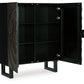 Fosterman - Distressed Black - Accent Cabinet