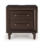 Dantenton - Two Drawer Night Stand - Merlot