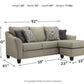 Kestrel - Queen Sofa Chaise Sleeper - Driftwood