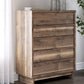 Chirason - Brown - Five Drawer Wide Chest