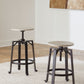 Karisslyn - Whitewash / Black - Swivel Stool (Set of 2)