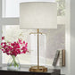 Gizeh - Glass Table Lamp - Clear / Gold Finish - Fraser Furniture & Mattresses