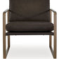 Bradett - Accent Chair - Dark Brown / Gold Finish