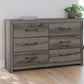 Graystorm - Brown Gray - Six Drawer Dresser