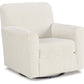 Herstow - Swivel Glider Accent Chair - Ivory