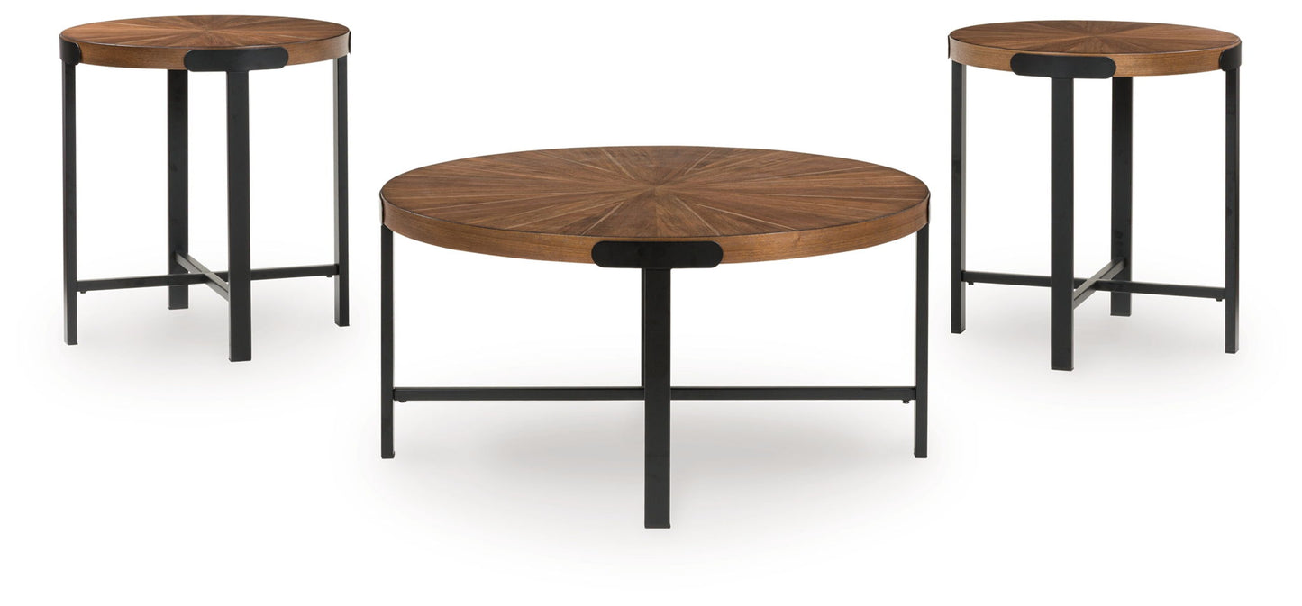 Crosstrail - Brown - Occasional Table Set (Set of 3)
