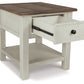 Bolanburg - White / Brown / Beige - Rectangular End Table