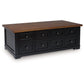 Wildenauer - Brown / Black - Lift Top Cocktail Table