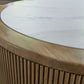 Camdill - Light Brown / White - Round Cocktail Table