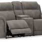 Next-Gen Durapella - Pwr Rec Loveseat/Con/Adj Hdrst - Microfiber - Slate