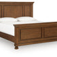 Zackaryn - King Panel Bed - Warm Brown
