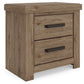 Oliandon - Two Drawer Night Stand - Light Brown