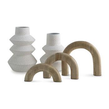 Maddwarth - White / Natural Brown - Accessory Set (Set of 5)