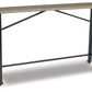 Lesterton - Light Brown / Black - Long Counter Table