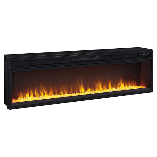 Entertainment - Black - Wide Fireplace Insert