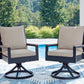 East Beach - Swivel Chair With Cushion (Set of 2) - Blue