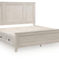 Darbonton - King Panel Storage Bed - Dove White