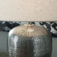 Magalie - Metal Table Lamp  - Antique Silver Finish - Fraser Furniture & Mattresses