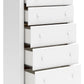 Mollviney - White - Five Drawer Chest