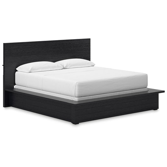 Londer - Black - California King Panel Bed