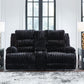 Rhine Falls - Double Reclining Power Loveseat With Console - Onyx