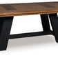Greddinton - Brown / Black - Dining Extension Table