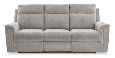 Barnsana - Ash - Power Reclining Sofa - Fabric